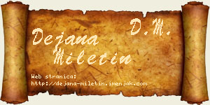 Dejana Miletin vizit kartica